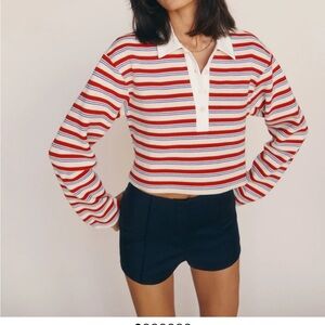 Reformation Anna Rugby Crop Size Small